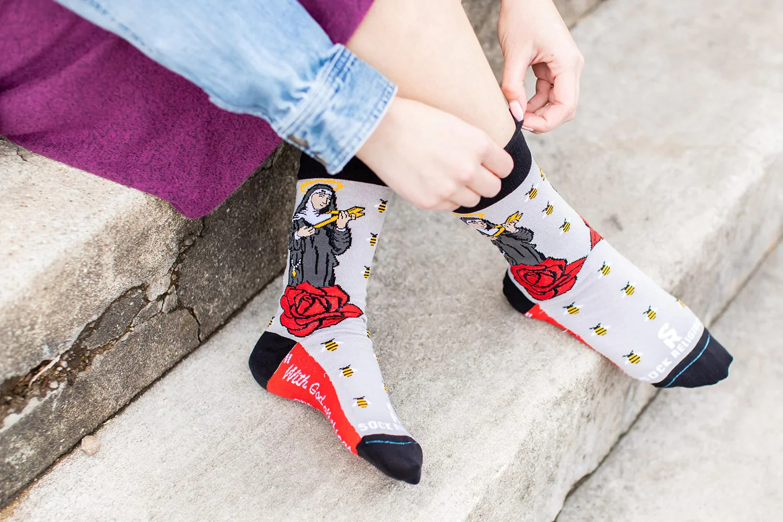 St. Rita Adult Socks - Image 4