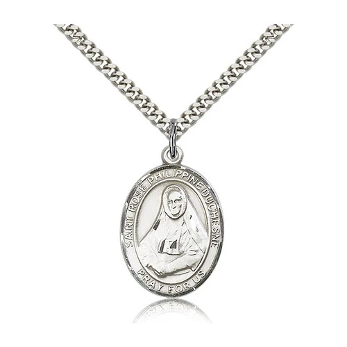 St. Rose Philippine Pendant with Chain, Bliss, Sterling Silver