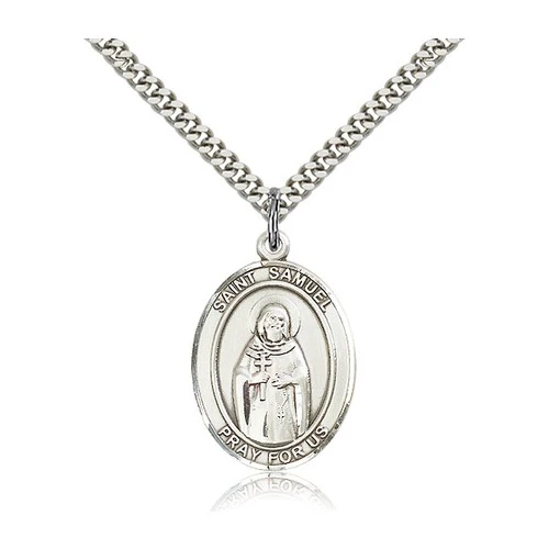 St. Samuel Pendant with Chain, Bliss, Sterling Silver