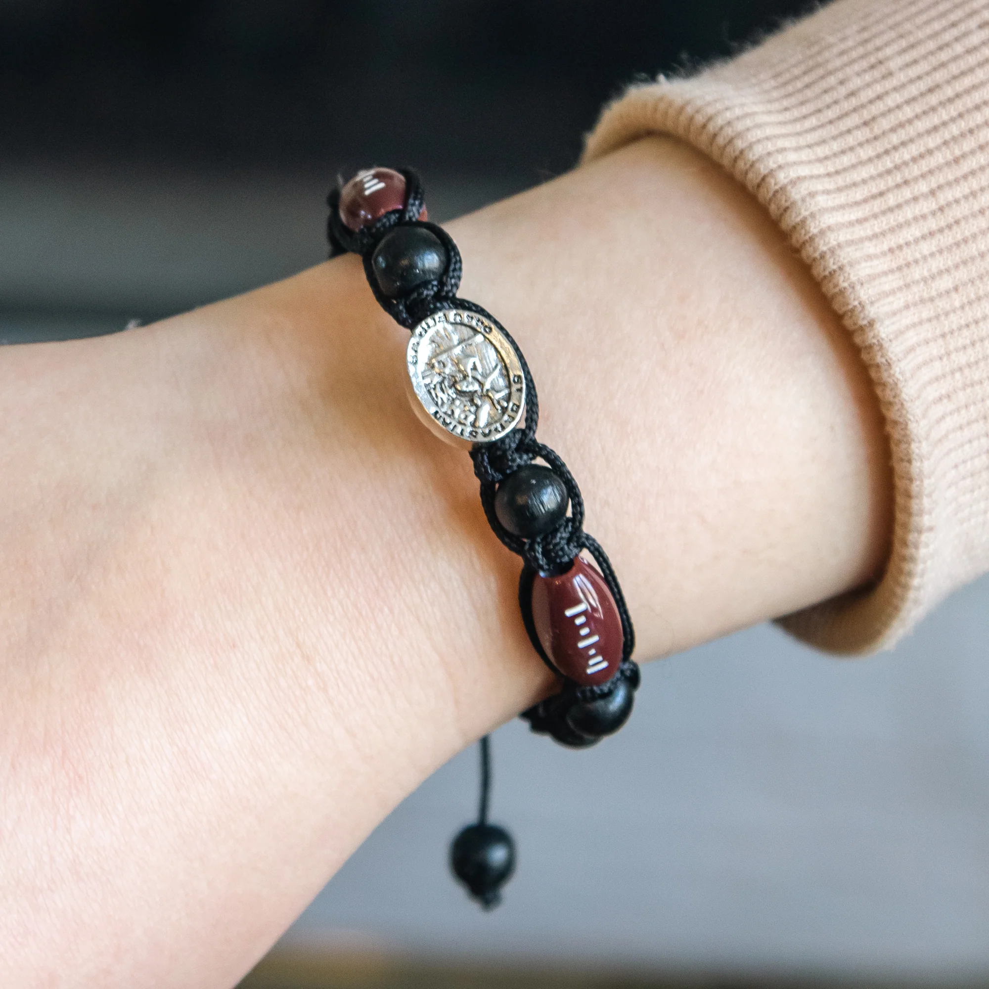 St. Sebastian Corded Football Bracelet - Image 2