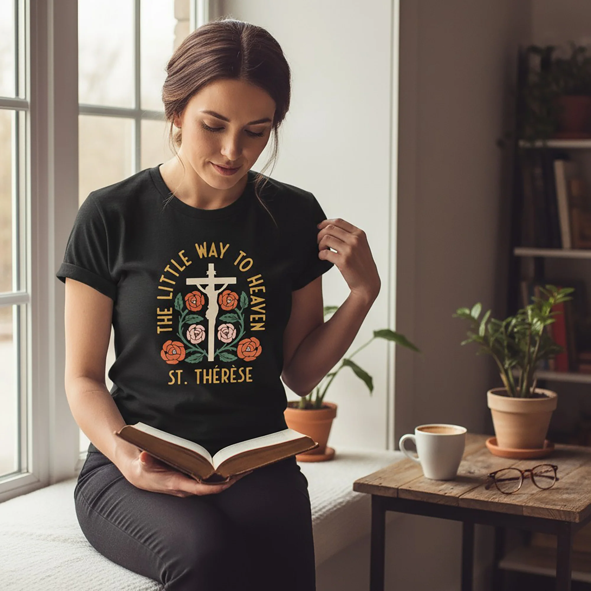 St. Therese Little Way to Heaven T-Shirt - Image 2