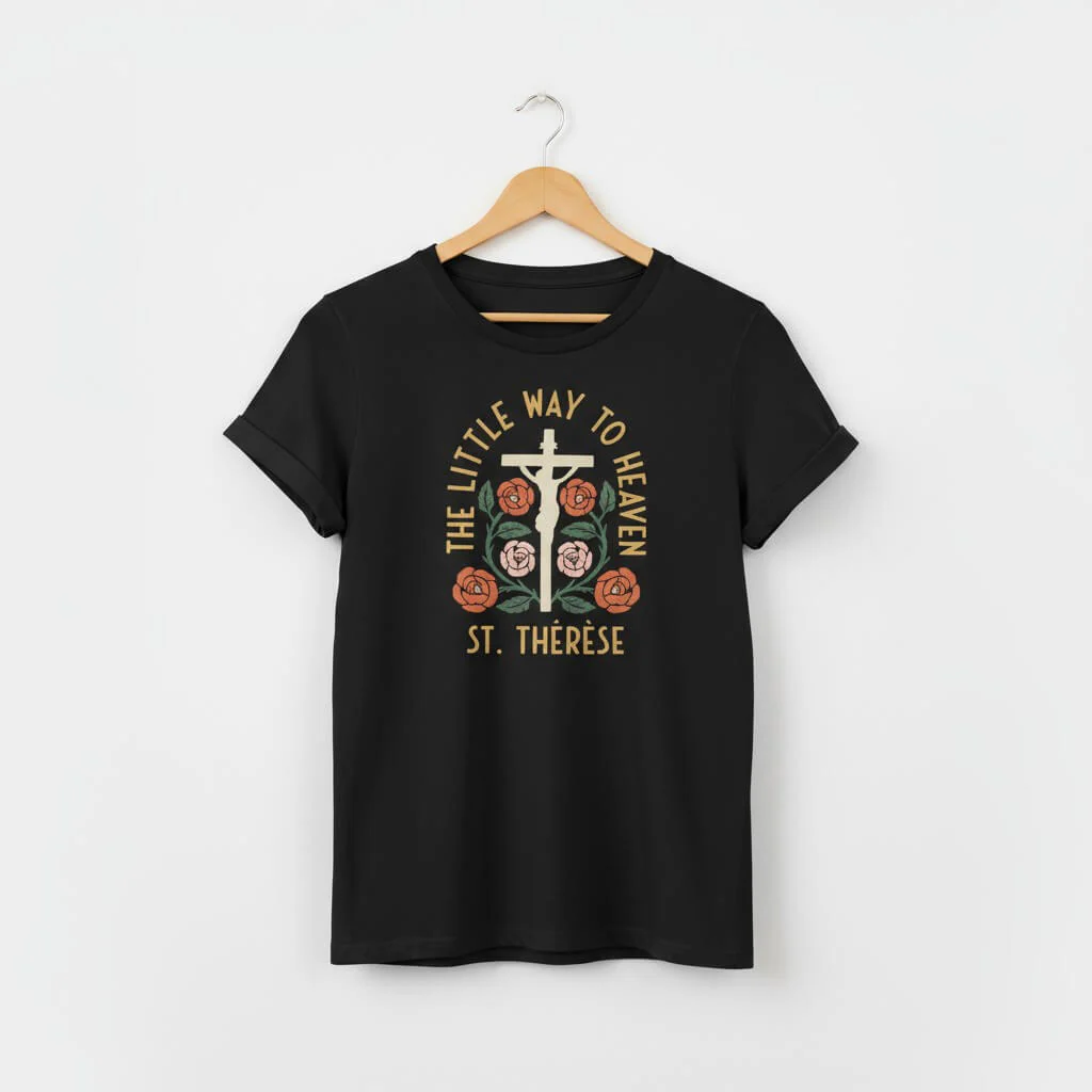 St. Therese Little Way to Heaven T-Shirt - Image 3