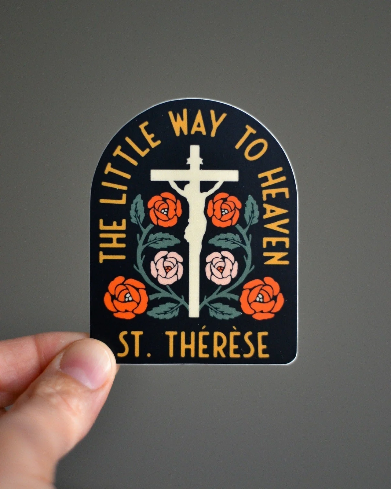 St. Thérèse Little Way to Heaven Vinyl Sticker - Image 2