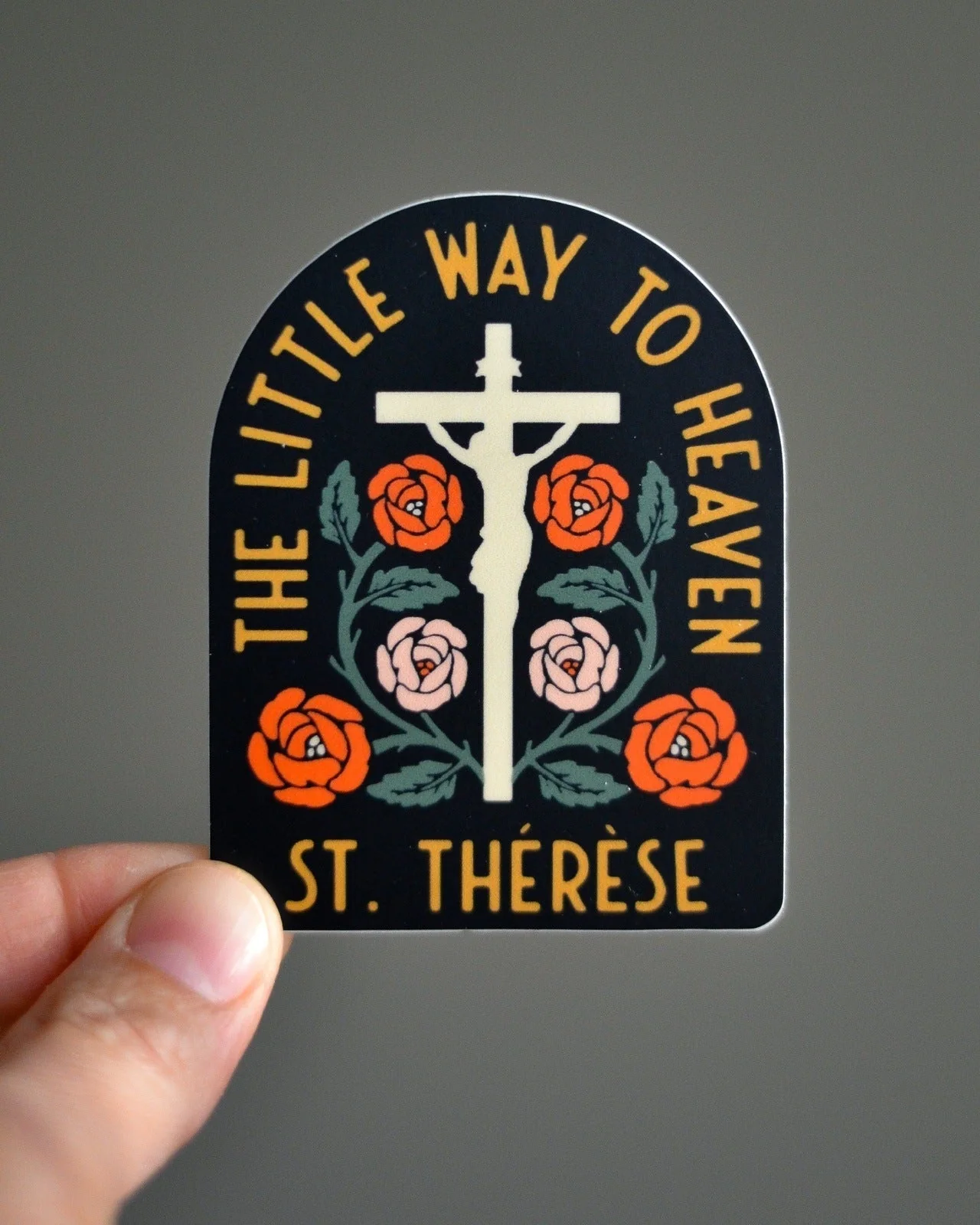 St. Thérèse Little Way to Heaven Vinyl Sticker - Image 6