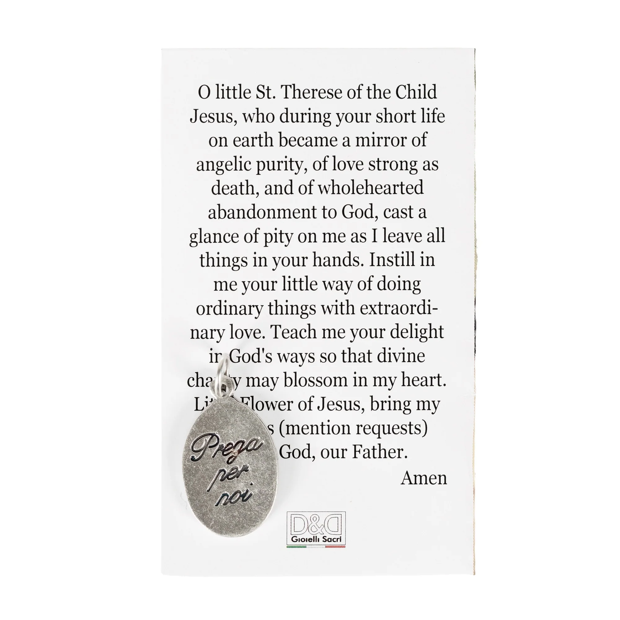 St. Therese Medal and Prayer Card - Image 2