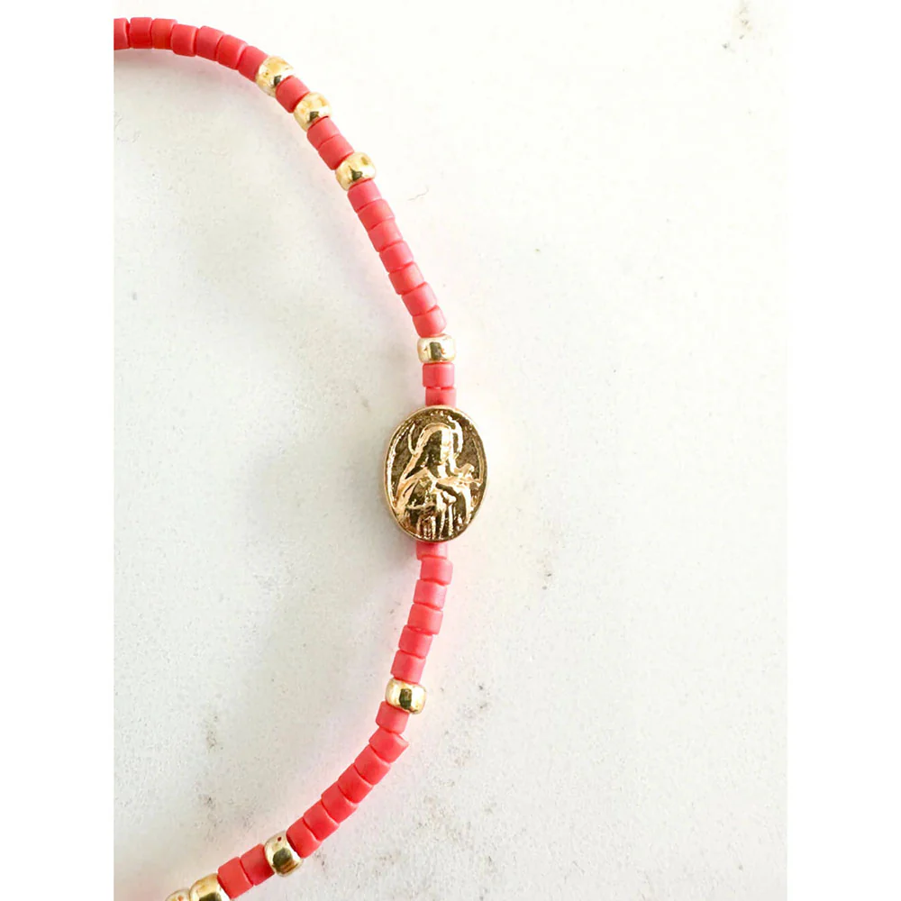 St. Therese of Lisieux Bracelet - Pink or Red - Image 3