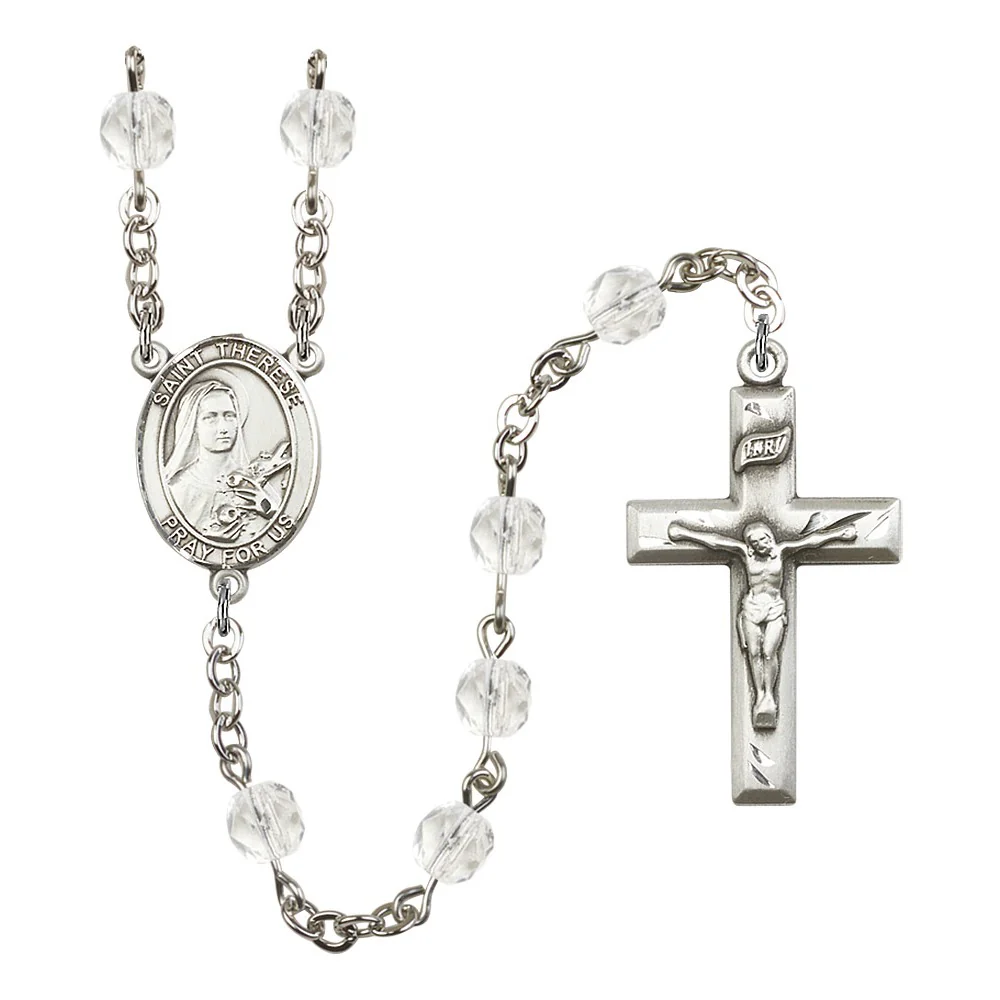 St. Therese of Lisieux Crystal Birthstone Rosary - Multiple Birthstones - Image 12