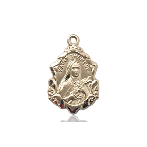 St. Therese of Lisieux Medal, Bliss, 14Kt Gold - Image 2