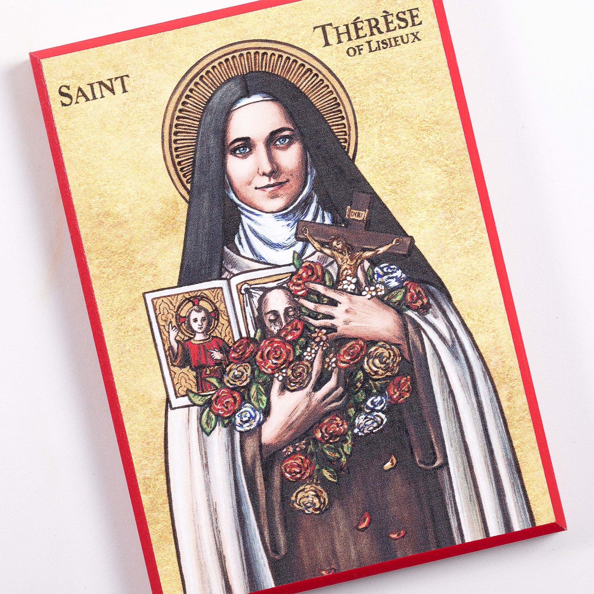 St. Therese of Lisieux Modern Icon Plaque - 5" x 7" - Image 5