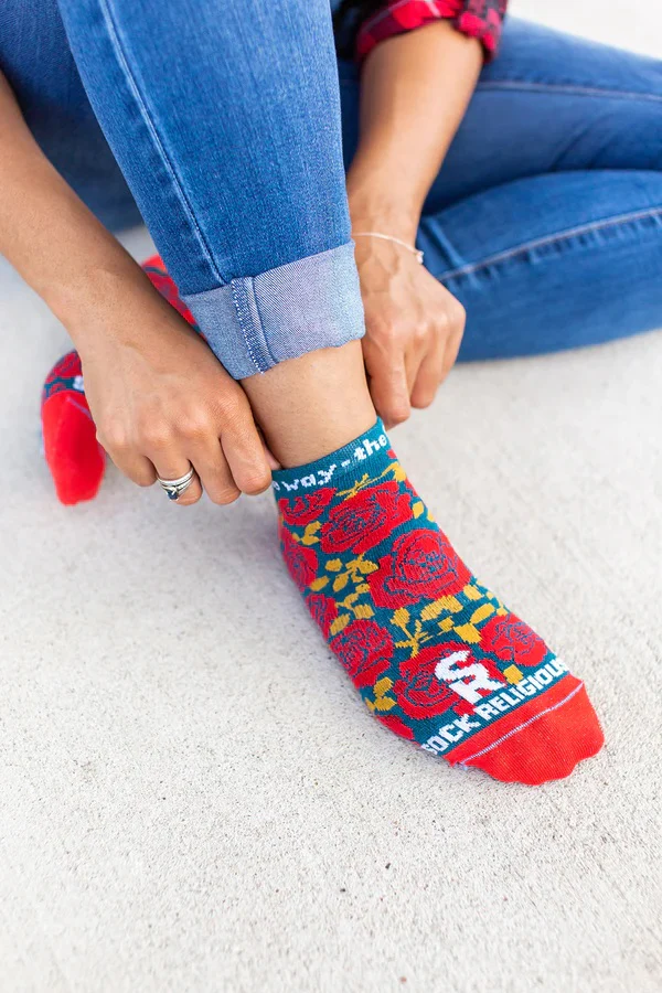 St. Therese of Lisieux No Show Adult Socks - Image 2