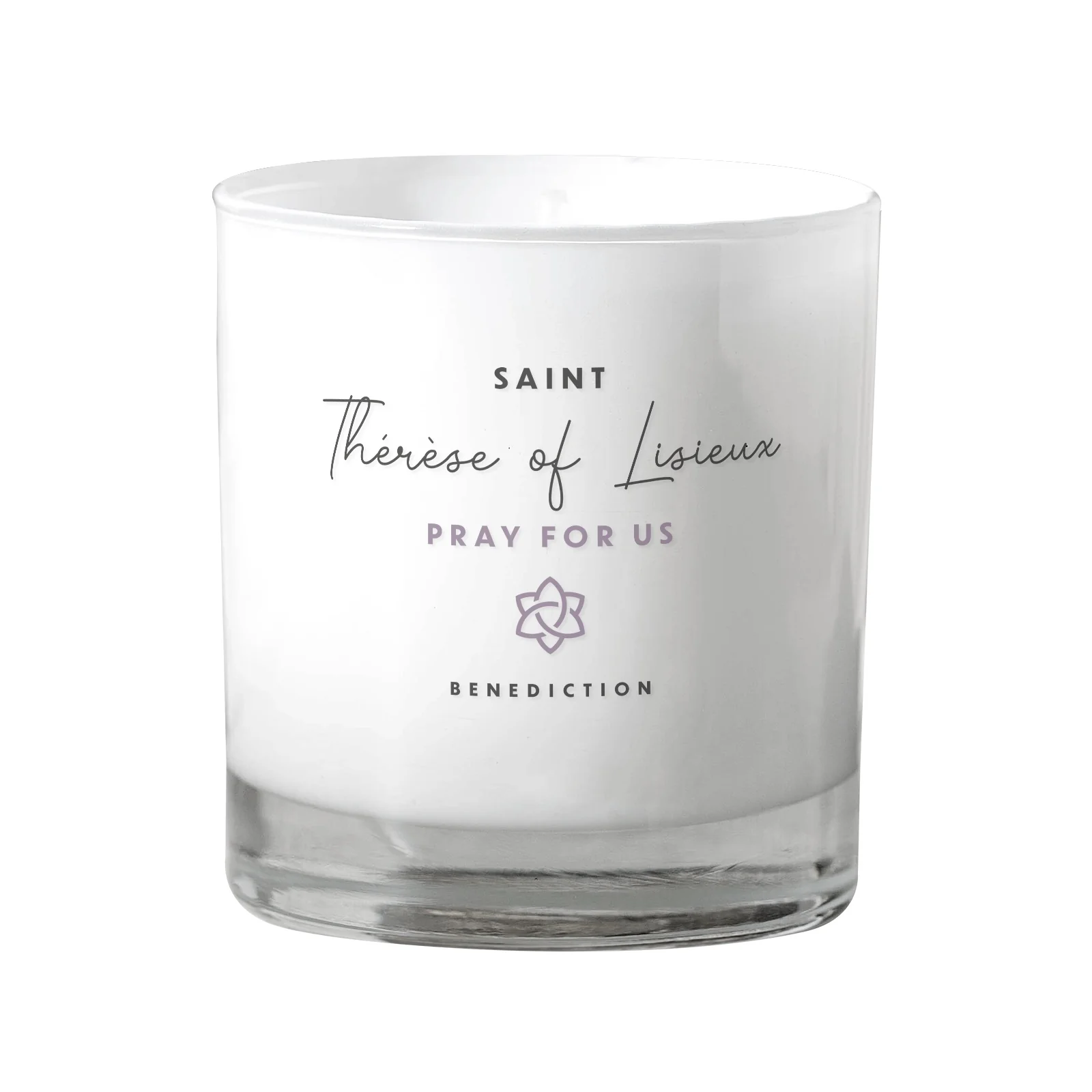 St. Therese of Lisieux White Candle - Image 2