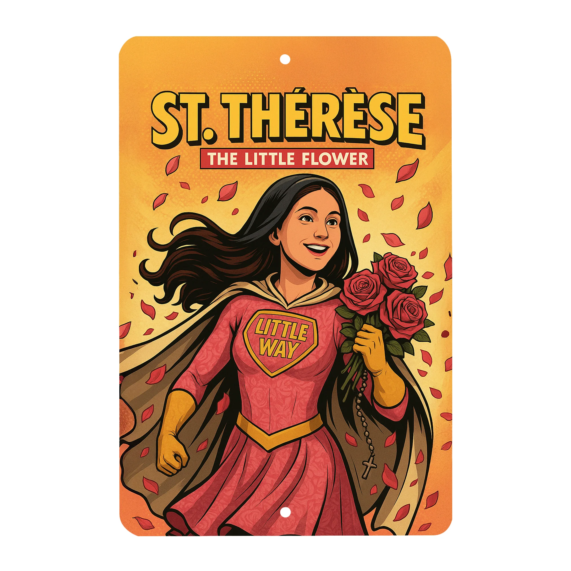 St. Thérèse Superhero Tin Sign - Image 2