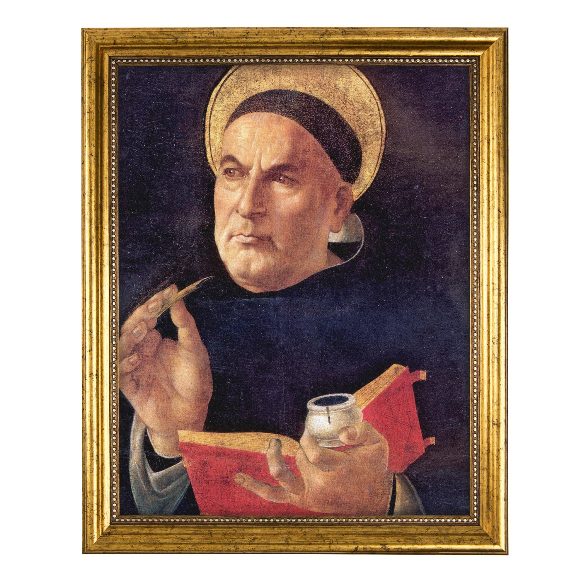 St. Thomas Aquinas Antique Gold Framed Print - Multiple Sizes - Image 2