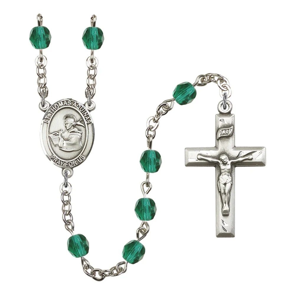 St. Thomas Aquinas Crystal Birthstone Rosary - Multiple Birthstones - Image 12