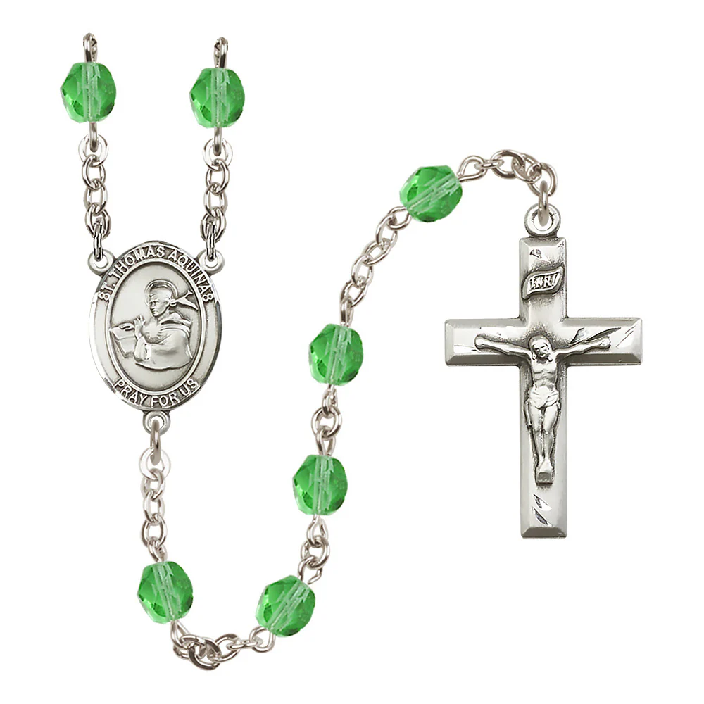 St. Thomas Aquinas Crystal Birthstone Rosary - Multiple Birthstones - Image 7