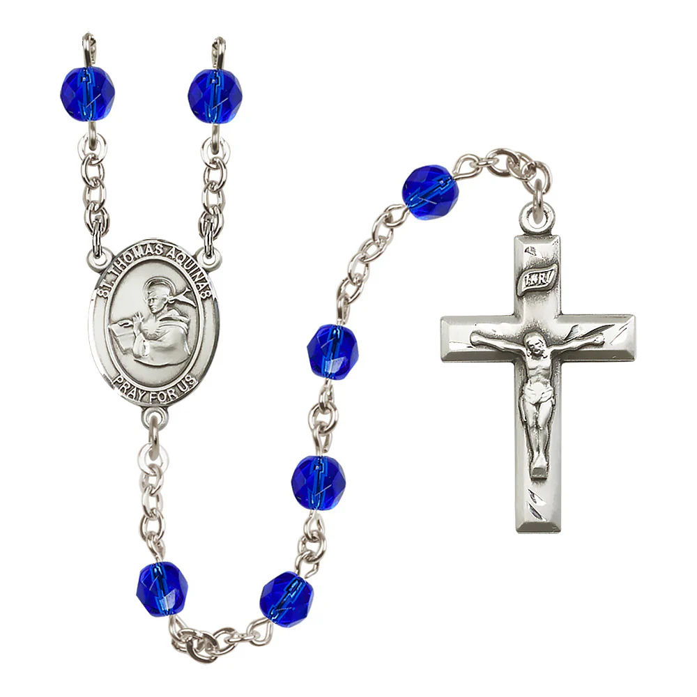 St. Thomas Aquinas Crystal Birthstone Rosary - Multiple Birthstones - Image 8