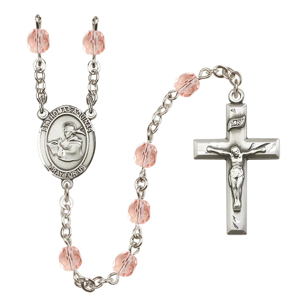 St. Thomas Aquinas Crystal Birthstone Rosary - Multiple Birthstones - Image 9