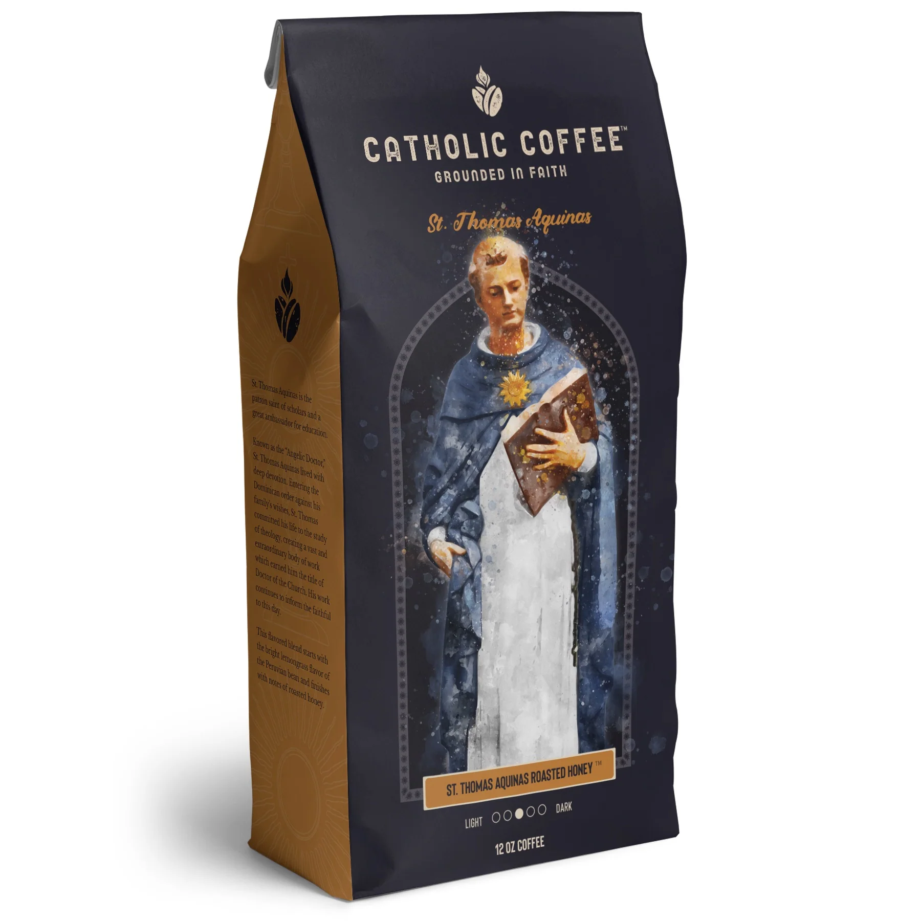 St. Thomas Aquinas Honey Blend Coffee - 12 oz. Bag - Image 7