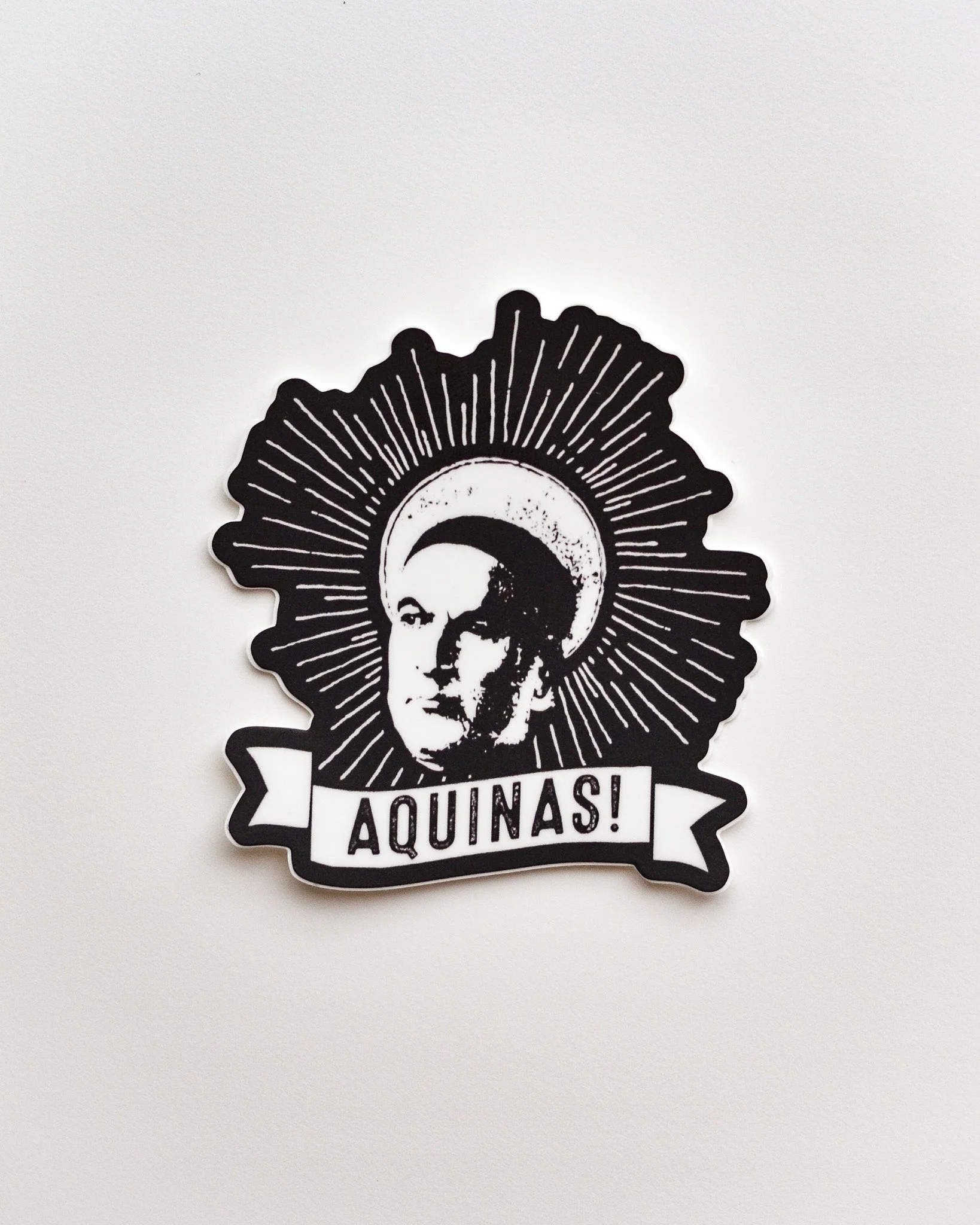 St. Thomas Aquinas Vinyl Sticker - Image 2