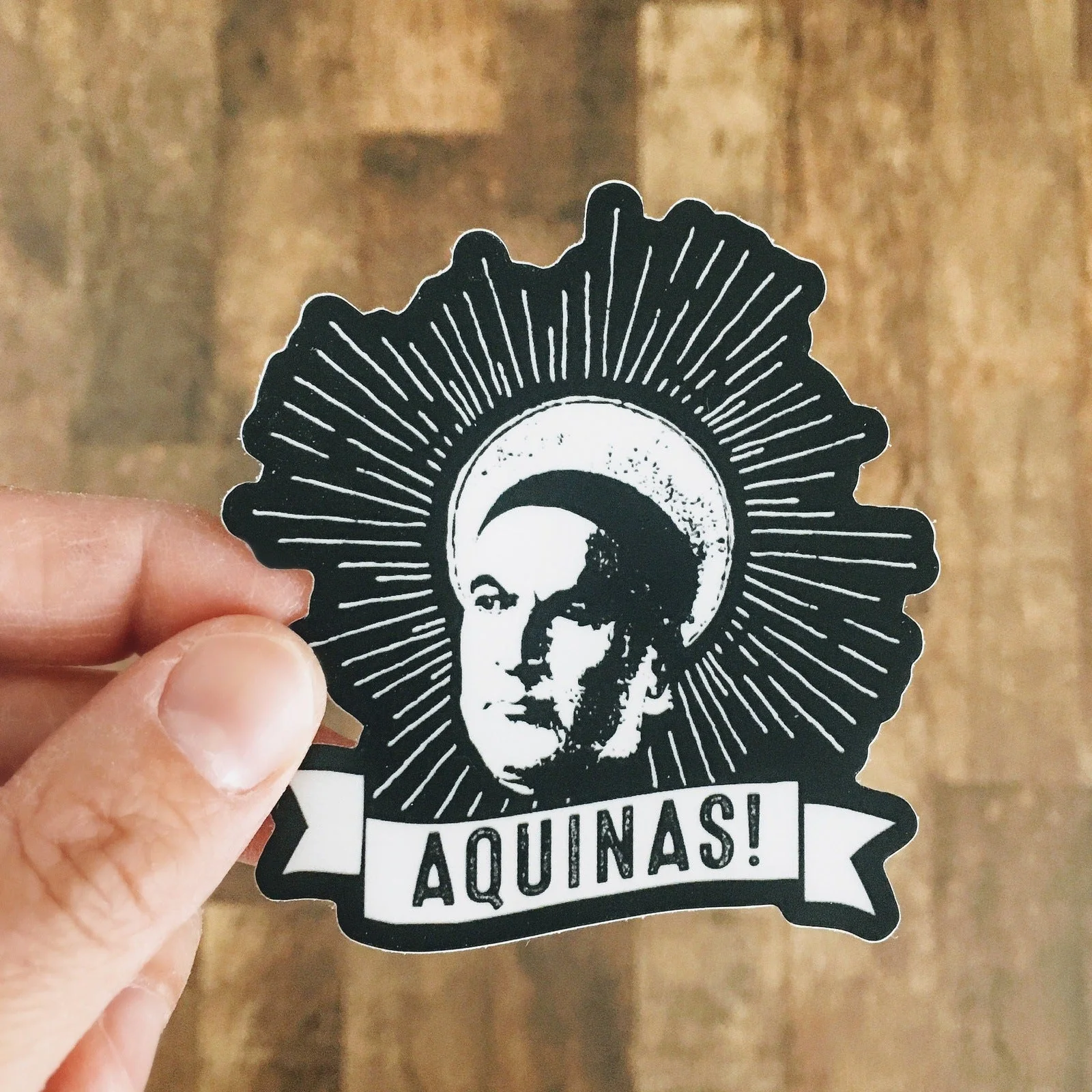 St. Thomas Aquinas Vinyl Sticker - Image 3
