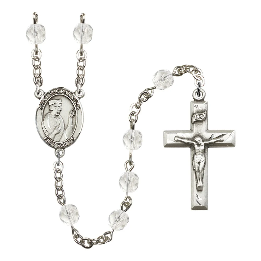 St. Thomas More Crystal Birthstone Rosary - Multiple Birthstones - Image 11