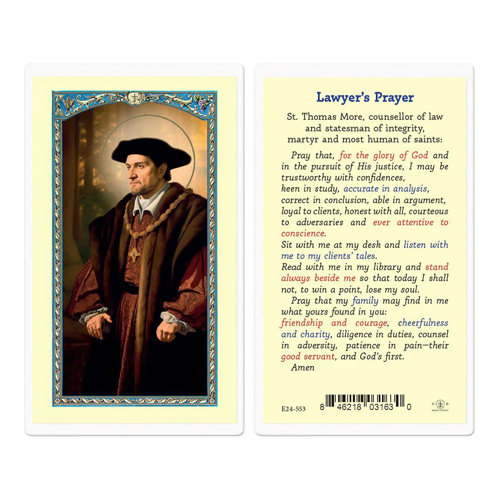 St. Thomas More Prayer Card