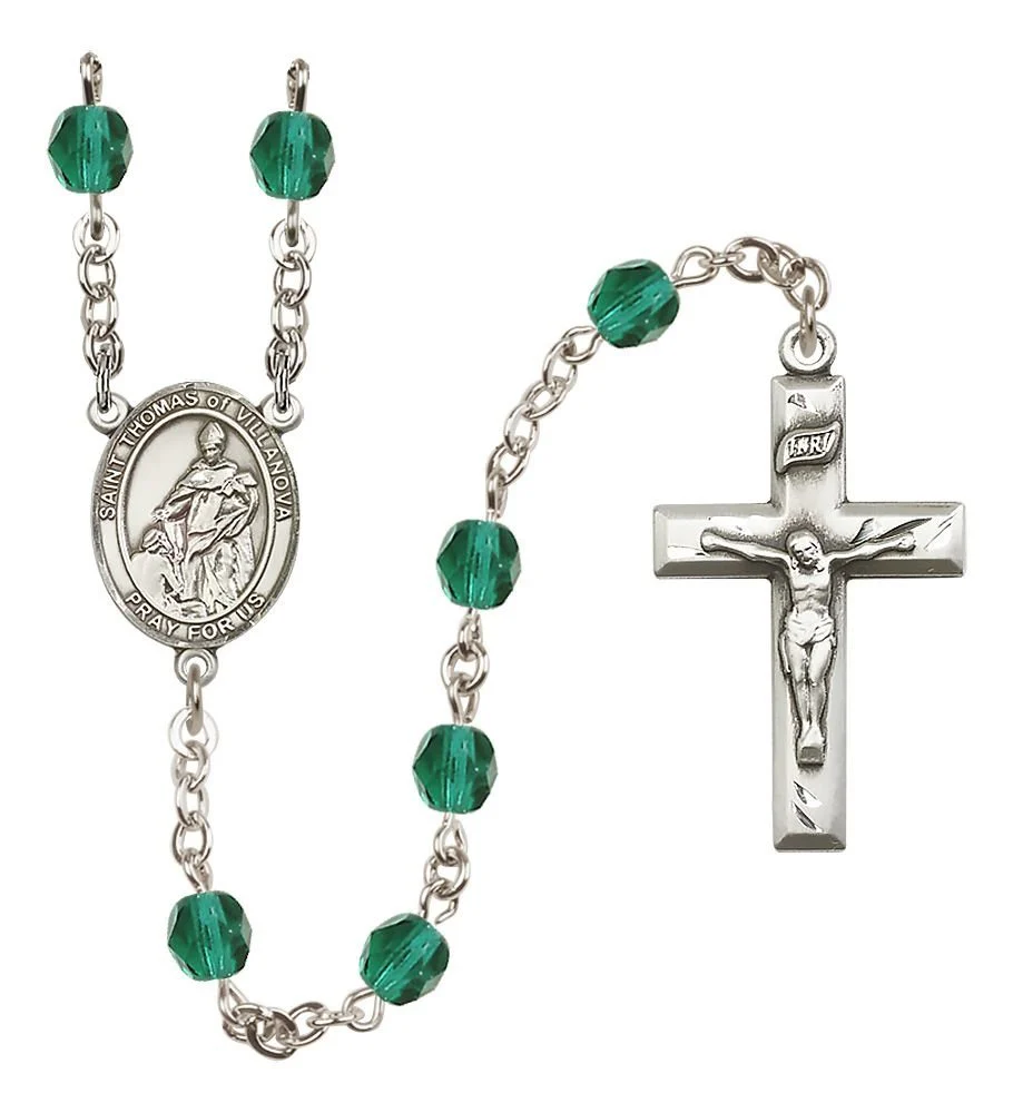 St. Thomas of Villanova Crystal Birthstone Rosary - Multiple Birthstones - Image 11