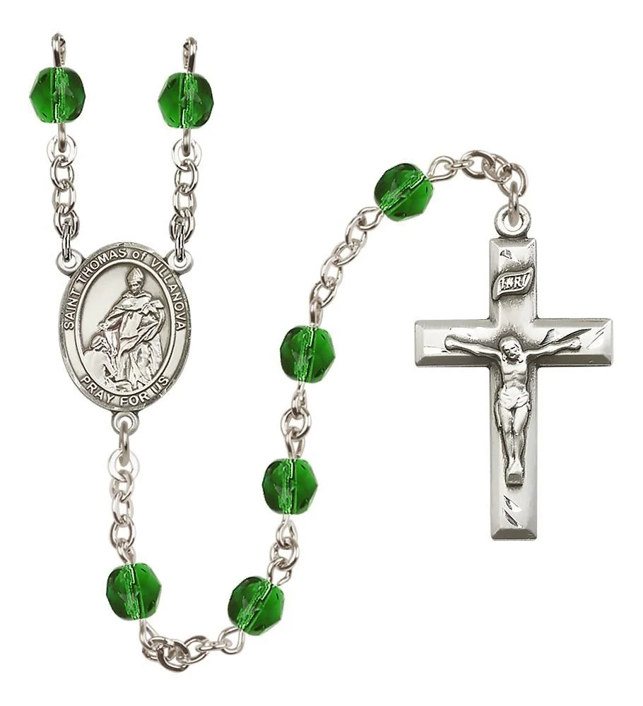 St. Thomas of Villanova Crystal Birthstone Rosary - Multiple Birthstones - Image 12