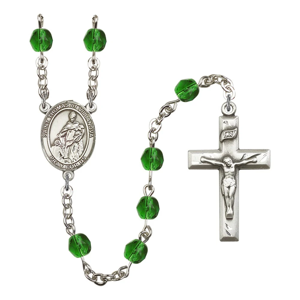 St. Thomas of Villanova Crystal Birthstone Rosary - Multiple Birthstones - Image 13