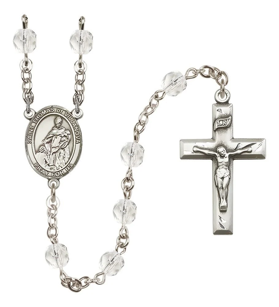 St. Thomas of Villanova Crystal Birthstone Rosary - Multiple Birthstones - Image 4