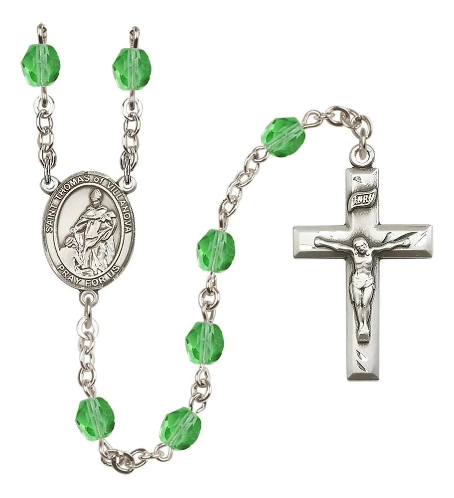 St. Thomas of Villanova Crystal Birthstone Rosary - Multiple Birthstones - Image 7