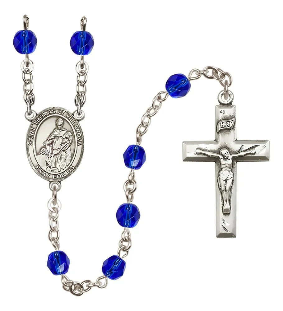 St. Thomas of Villanova Crystal Birthstone Rosary - Multiple Birthstones - Image 8
