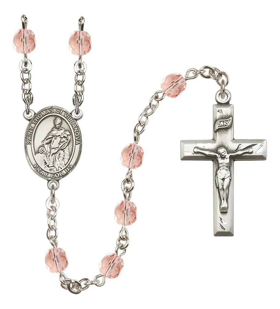 St. Thomas of Villanova Crystal Birthstone Rosary - Multiple Birthstones - Image 9