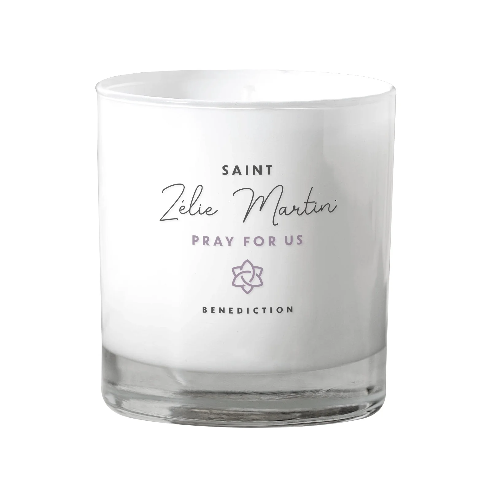 St. Zelie Martin White Candle - Image 2