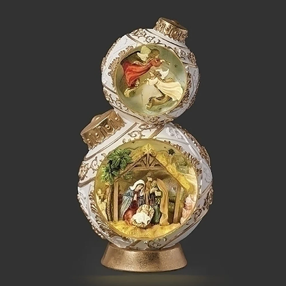 Stacked Lighted Ornaments Nativity Figure - 15" - Image 2