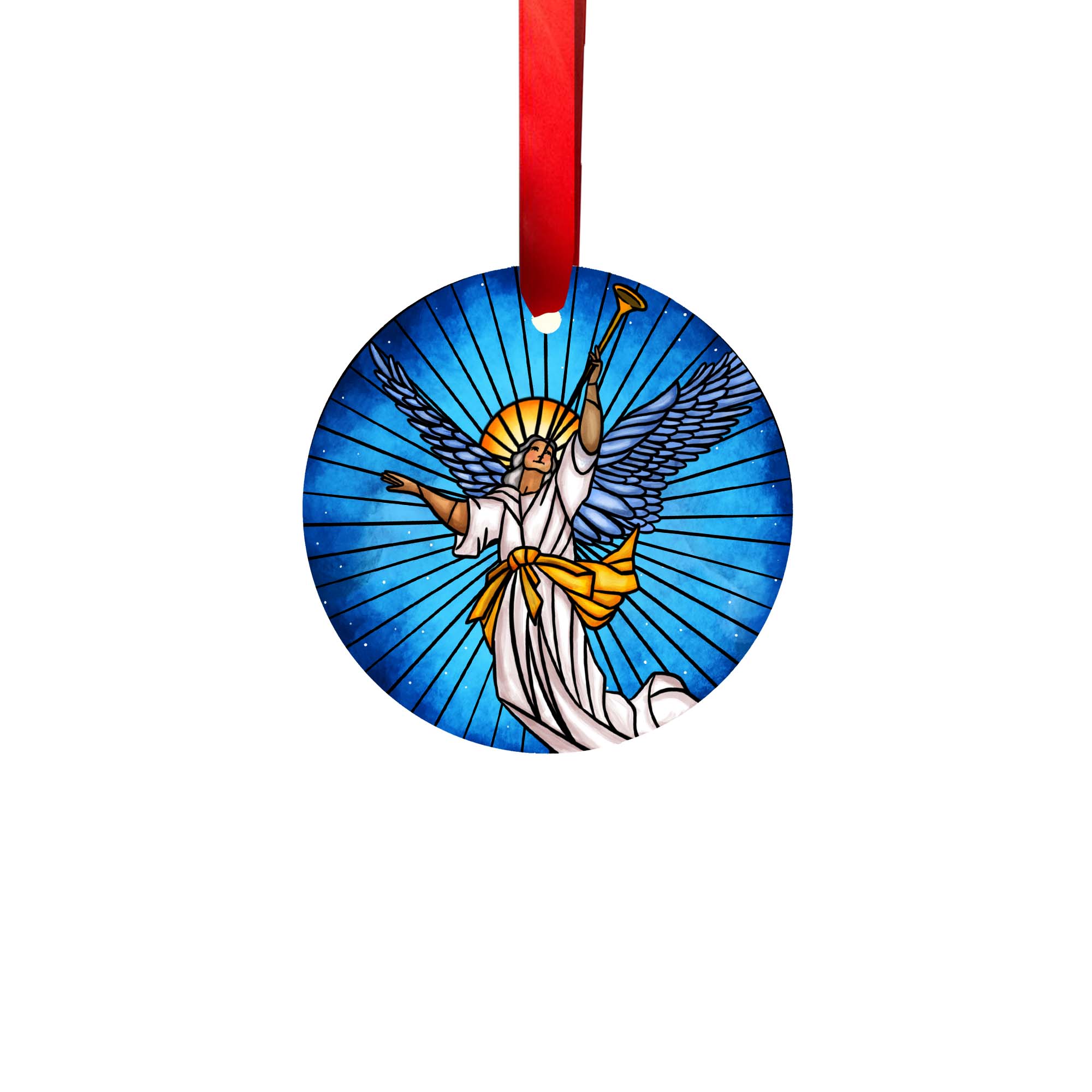 Stained Glass Christmas Angel Ornament - Image 2