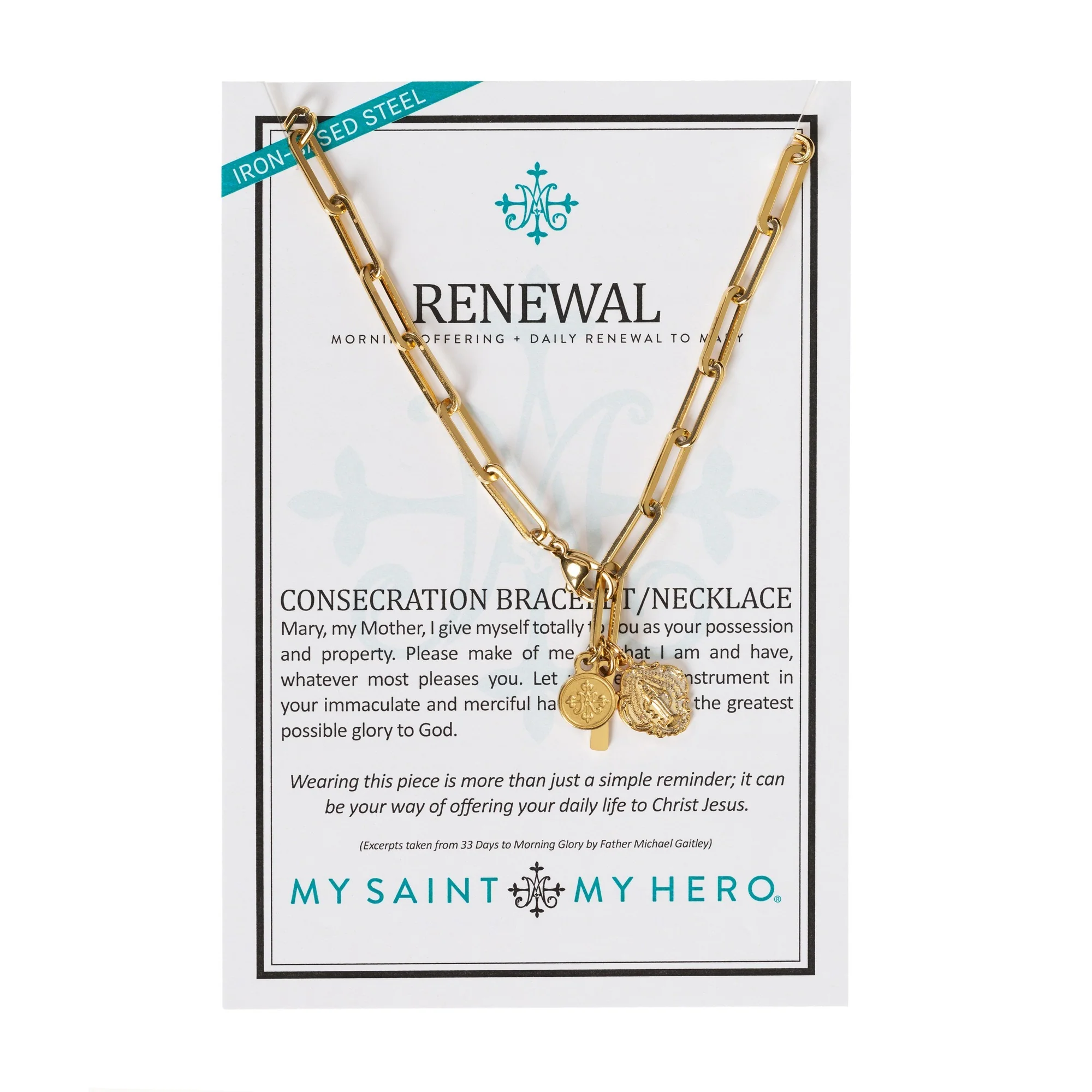 Stainless Steel Gold Consecration Necklace - Image 2