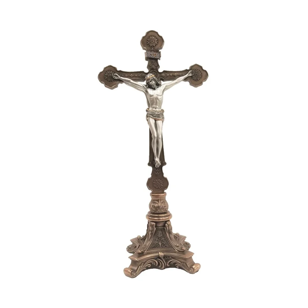 Standing Altar Double-Sided Crucifix - 12.5" - Image 2