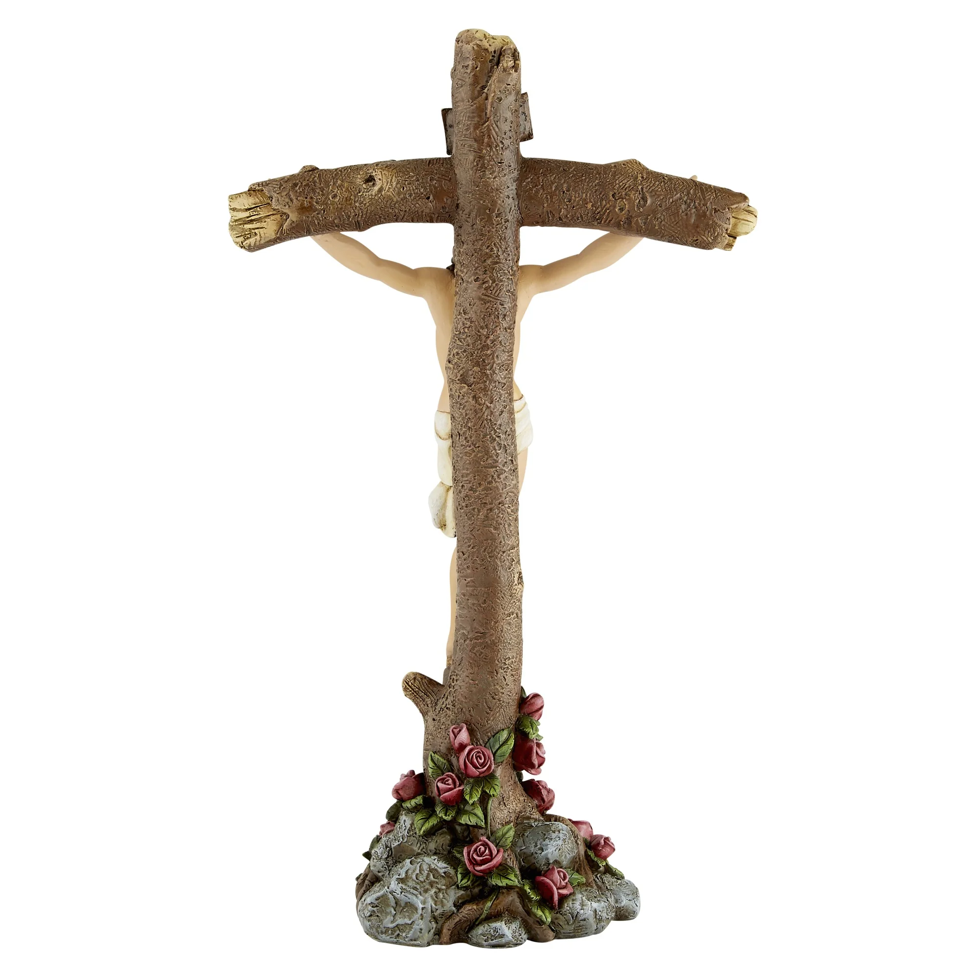 Standing Crucifix With Roses, 11" - Image 2