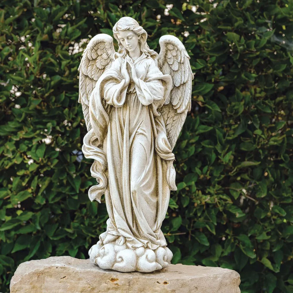 Standing Praying Angel Garden Statue - 18"