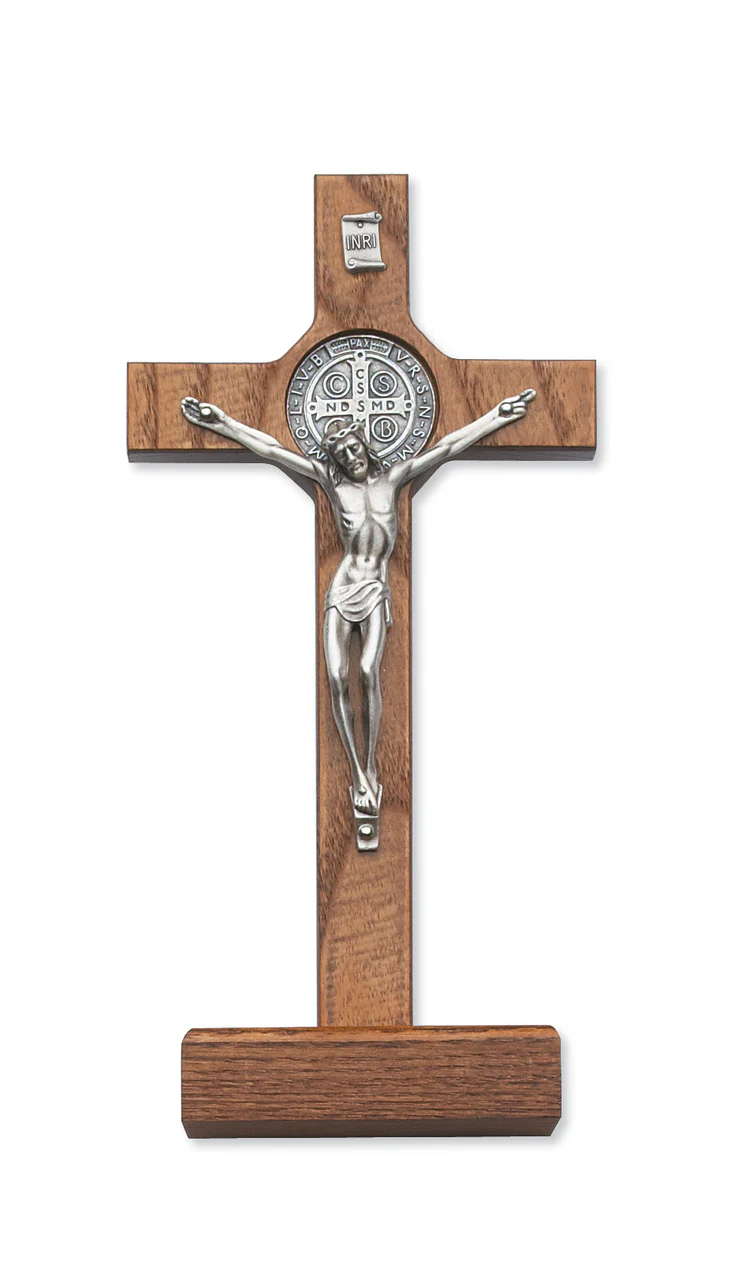Standing St. Benedict Crucifix - 8 inch