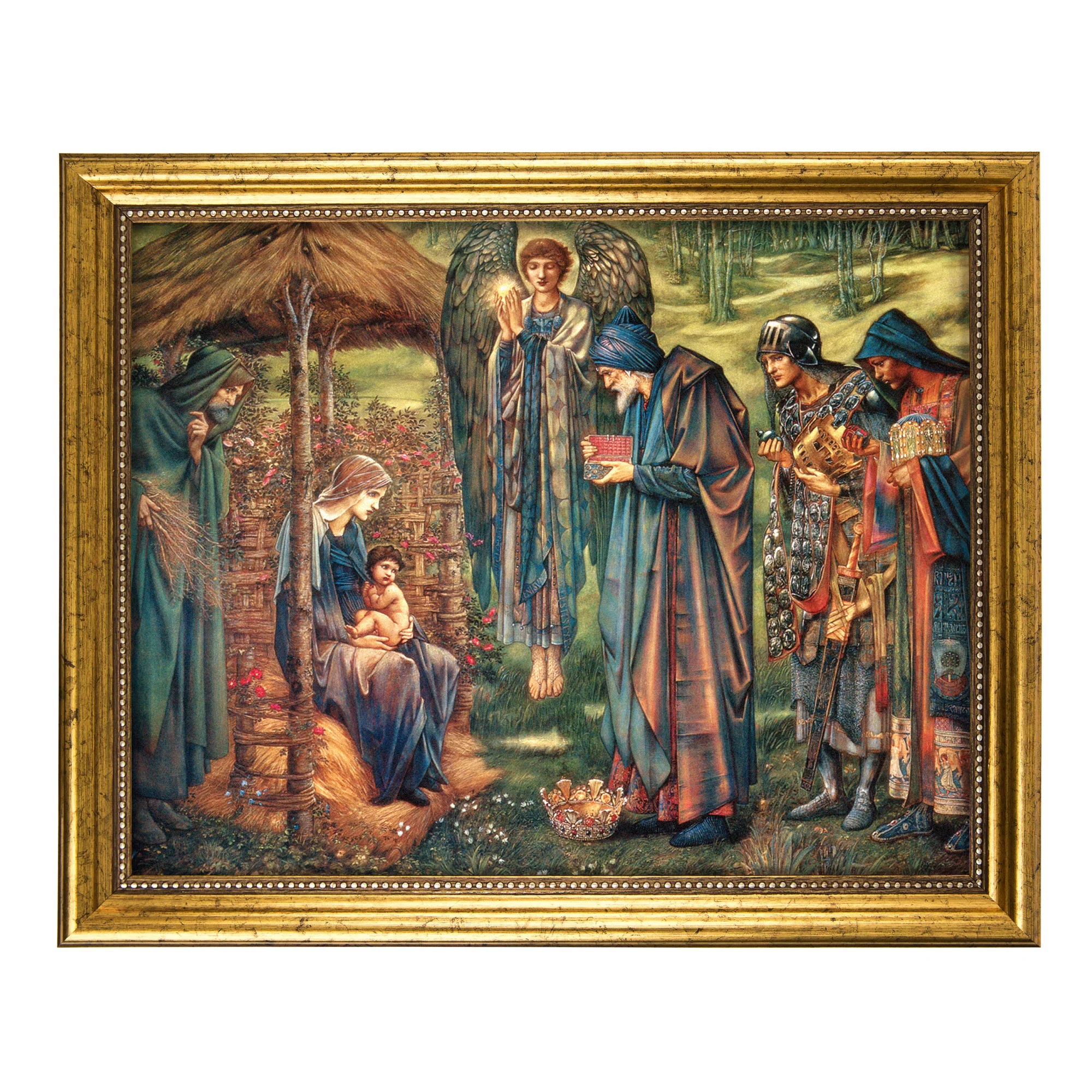 Star of Bethlehem Antique Gold Framed Print - Multiple Sizes