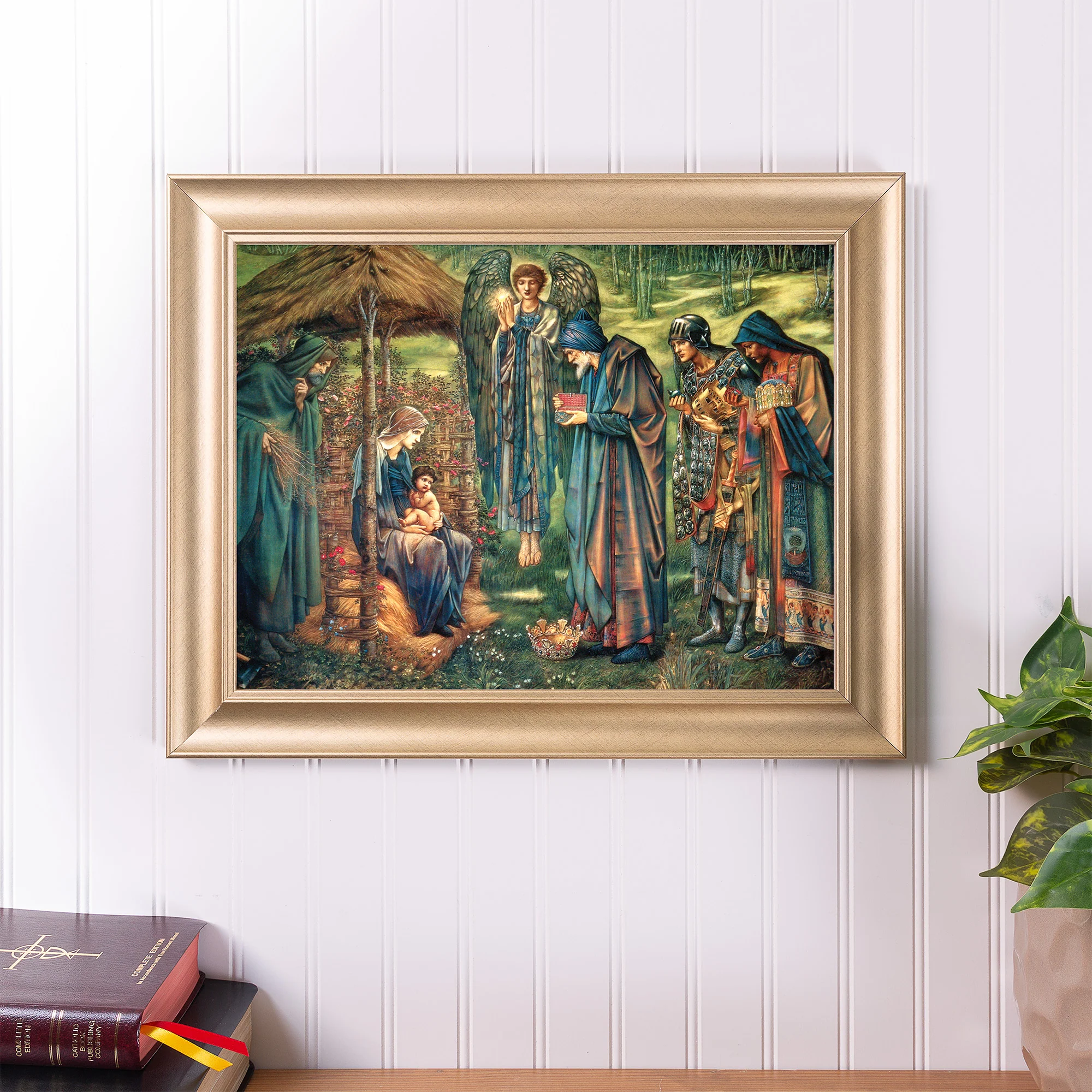 Star of Bethlehem Antique Gold Framed Print - Multiple Sizes - Image 6