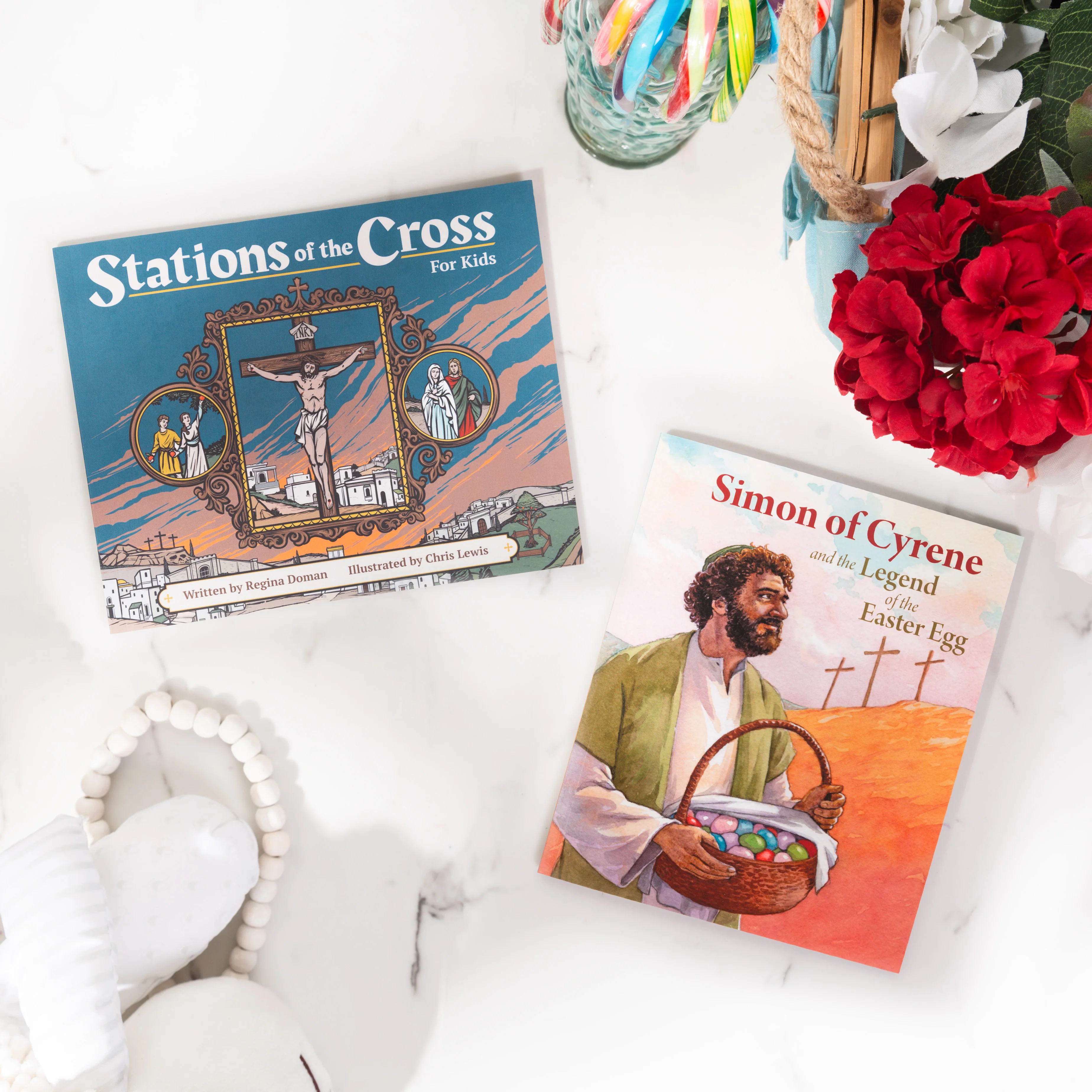 Stations of the Cross for Kids & Simon Of Cyrene & Legend Of Easter Egg (2 Book Set)