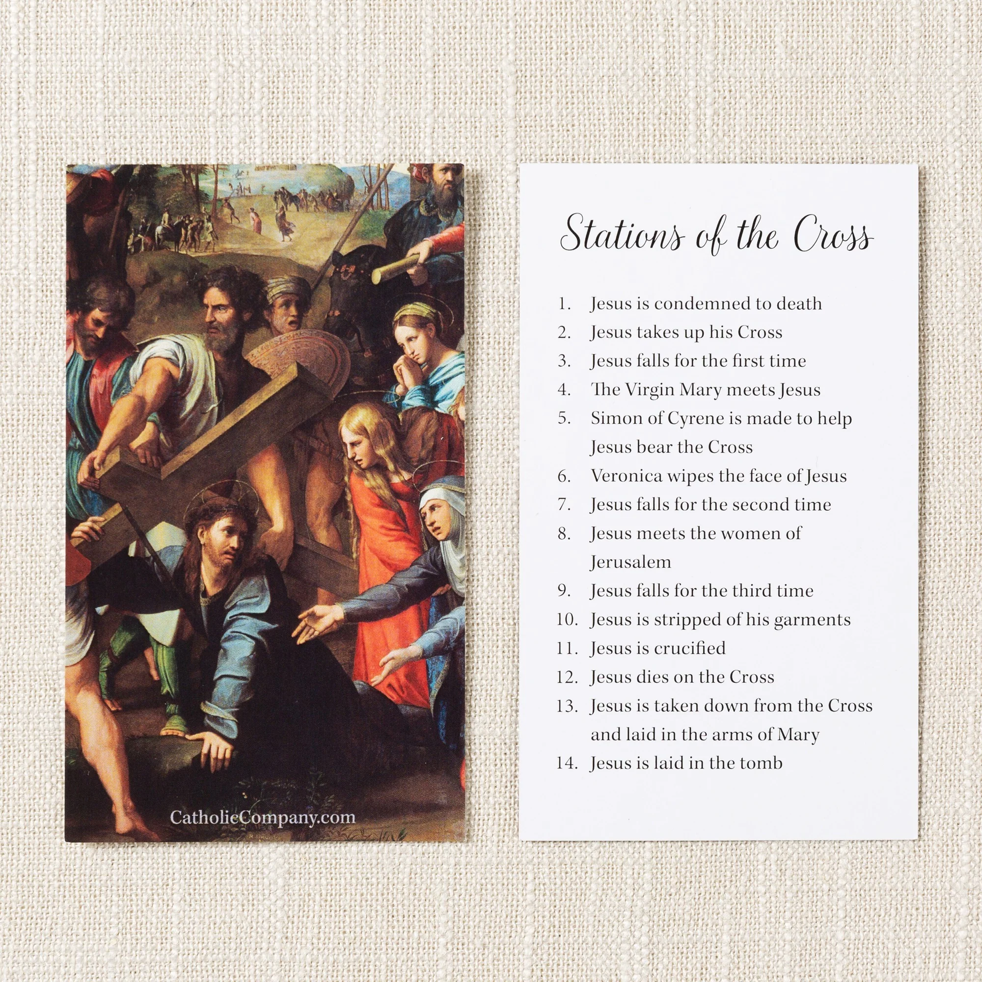 Stations of the Cross Prayer Card