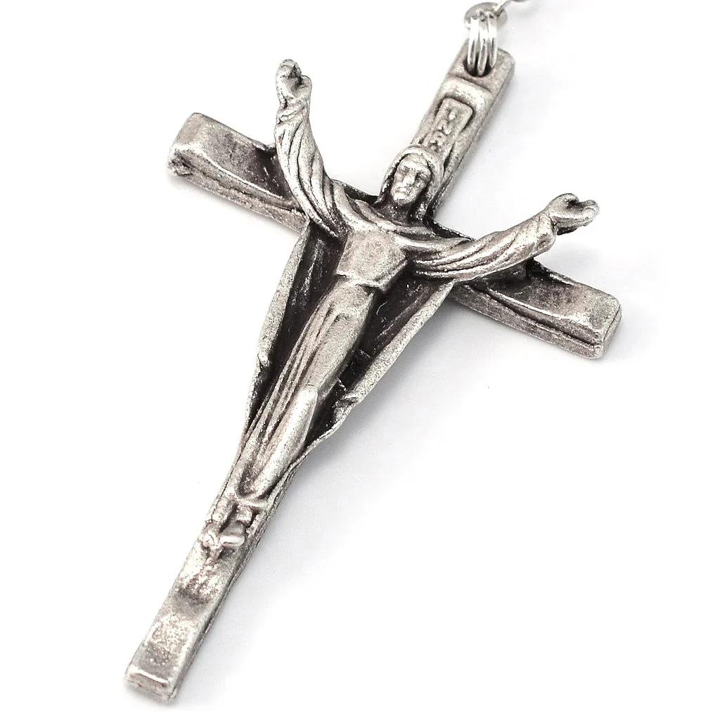 Stations of the Cross Silver Plated Rosary - Image 5