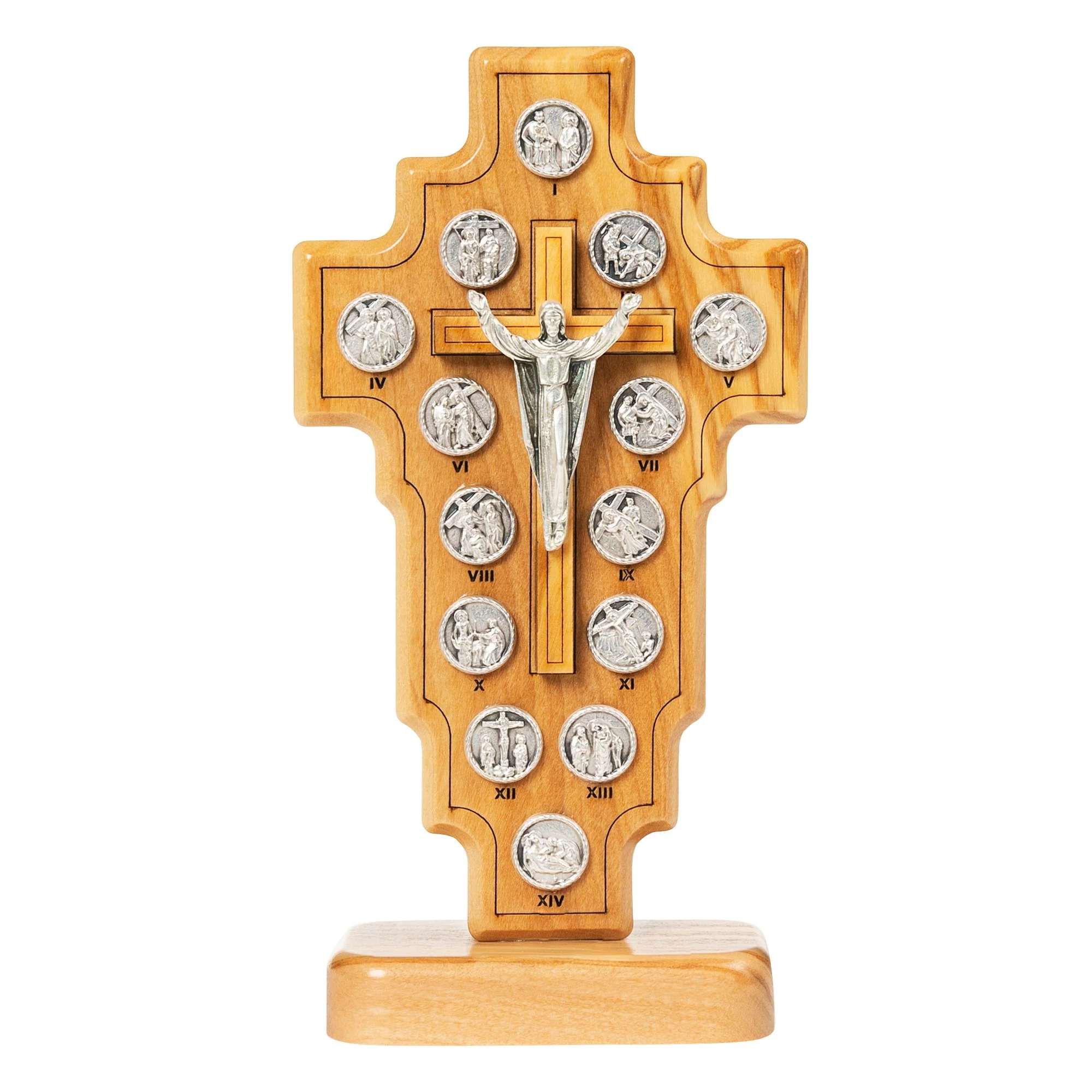 Stations of the Cross Wood Standing Cross - Image 2