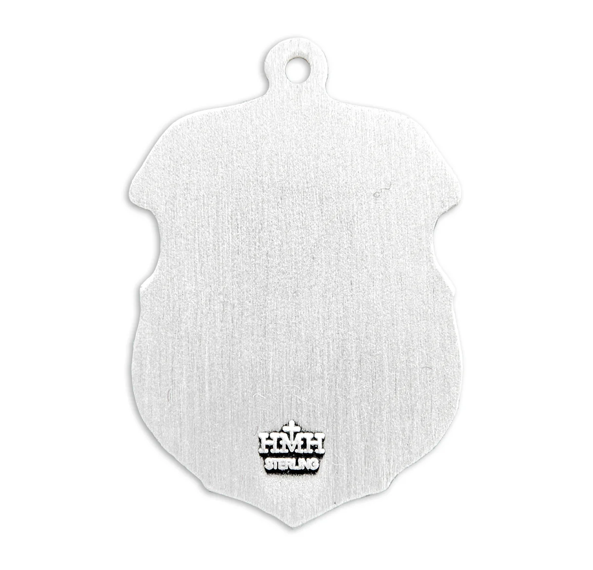 Sterling Laser Cut Shield St. Michael Medal Necklace - Image 3