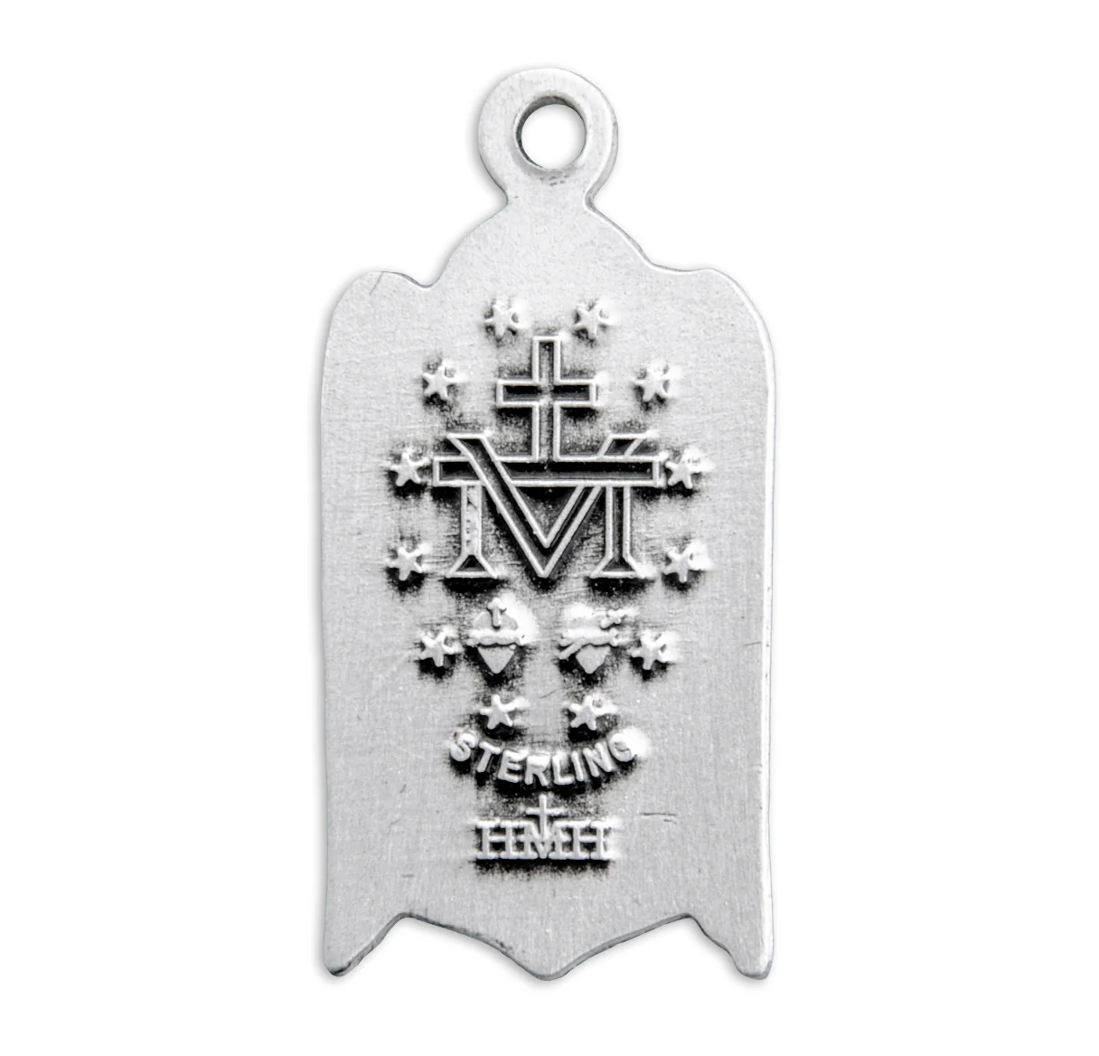 Sterling Miraculous Medal Necklace w/ Guardian Angel - Image 4