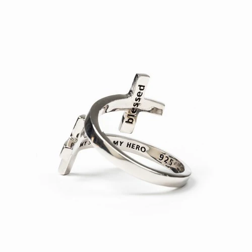 Sterling Pillar of Faith Ring - Size 7 - Image 2
